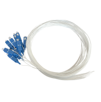 Set de queue de cochon 12pcs, SM, SC/PC, blanc, 2m