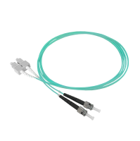 Jarretière optique duplex OM3, SC/PC-ST/PC, 1.8mm, 2m