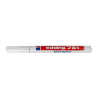 Marqueur permanent, 2mm, blanc