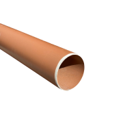 Tuyau PVC, SN8, 110mm, sans manchon, 5m, orange