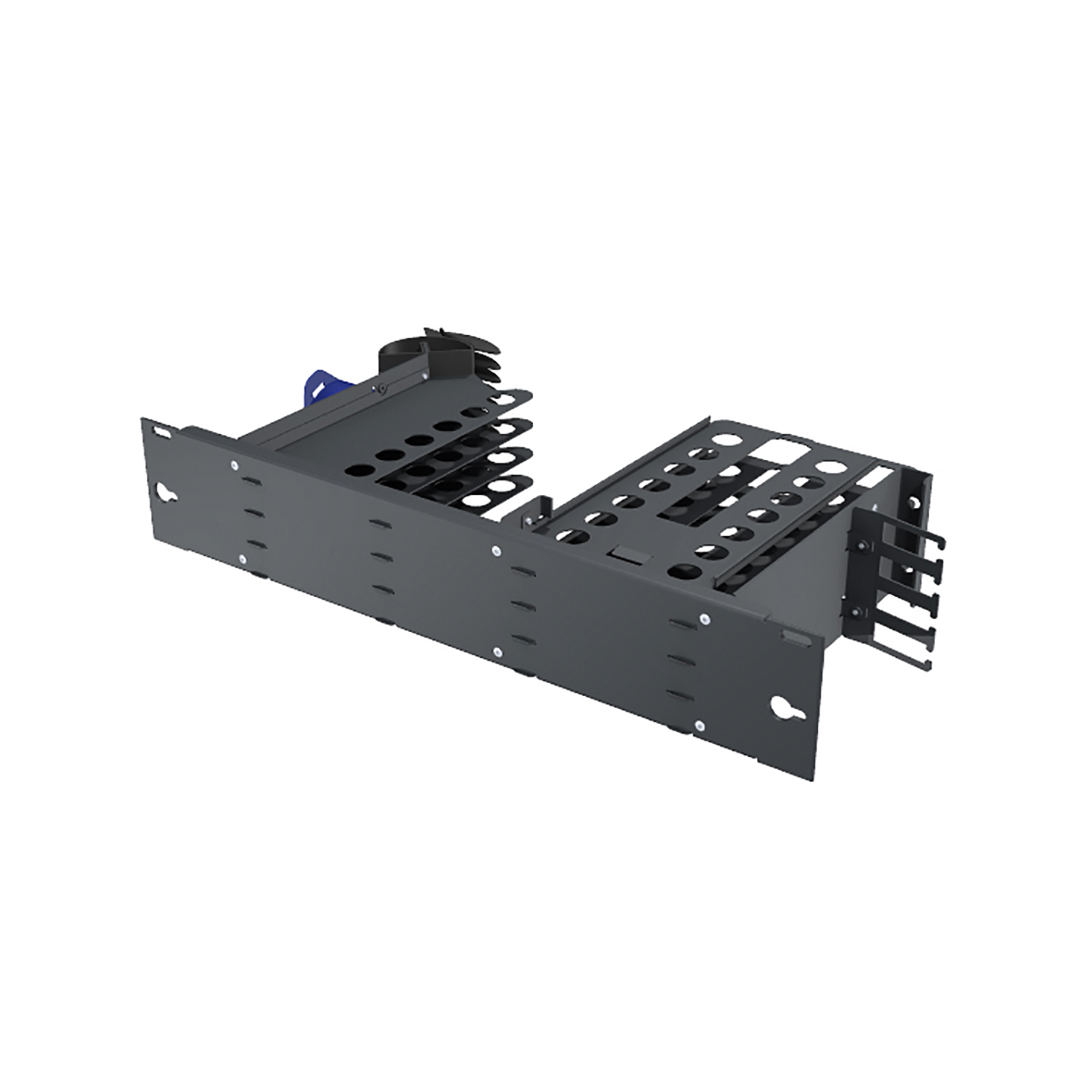 Chassis LISA, 2HE, noir