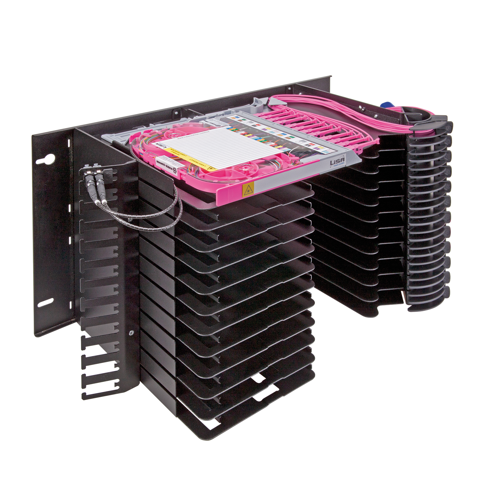 LISA chassis, 6HE, zwart