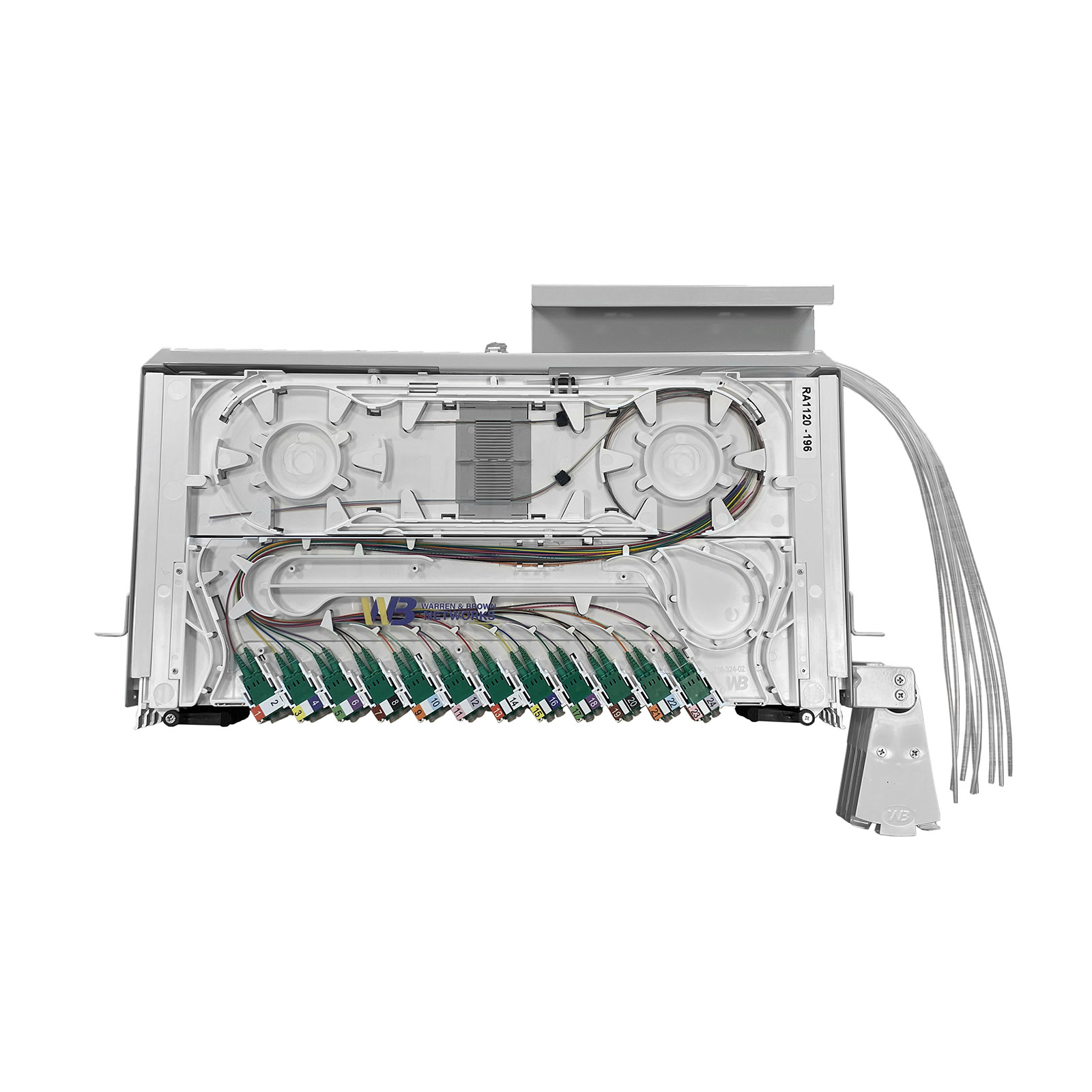 Panneau de brassage ODF RH - étrier de protection, 96 voies, SM, LC/APC, 1U