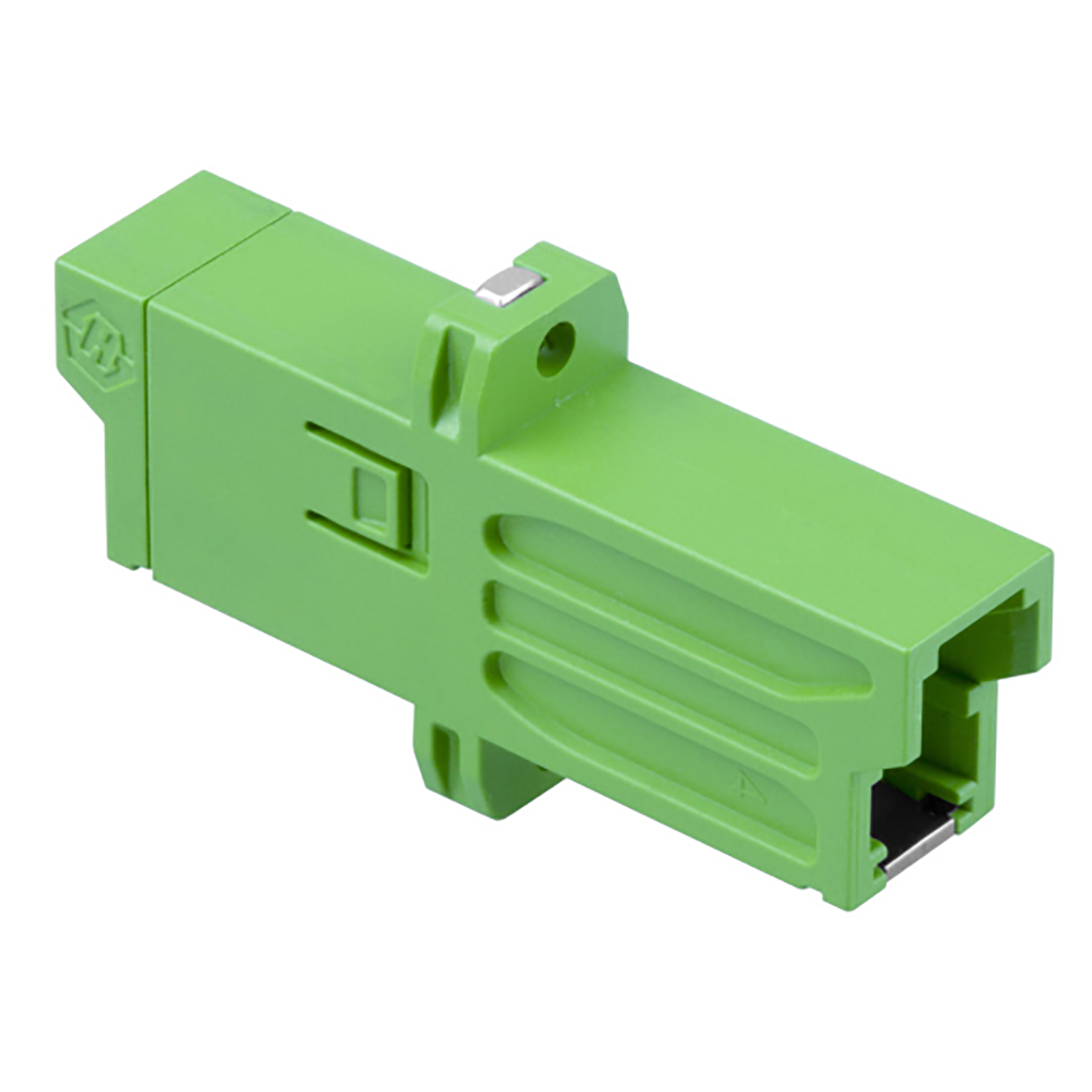 Adapter, simplex, SM, E2000/APC met flens