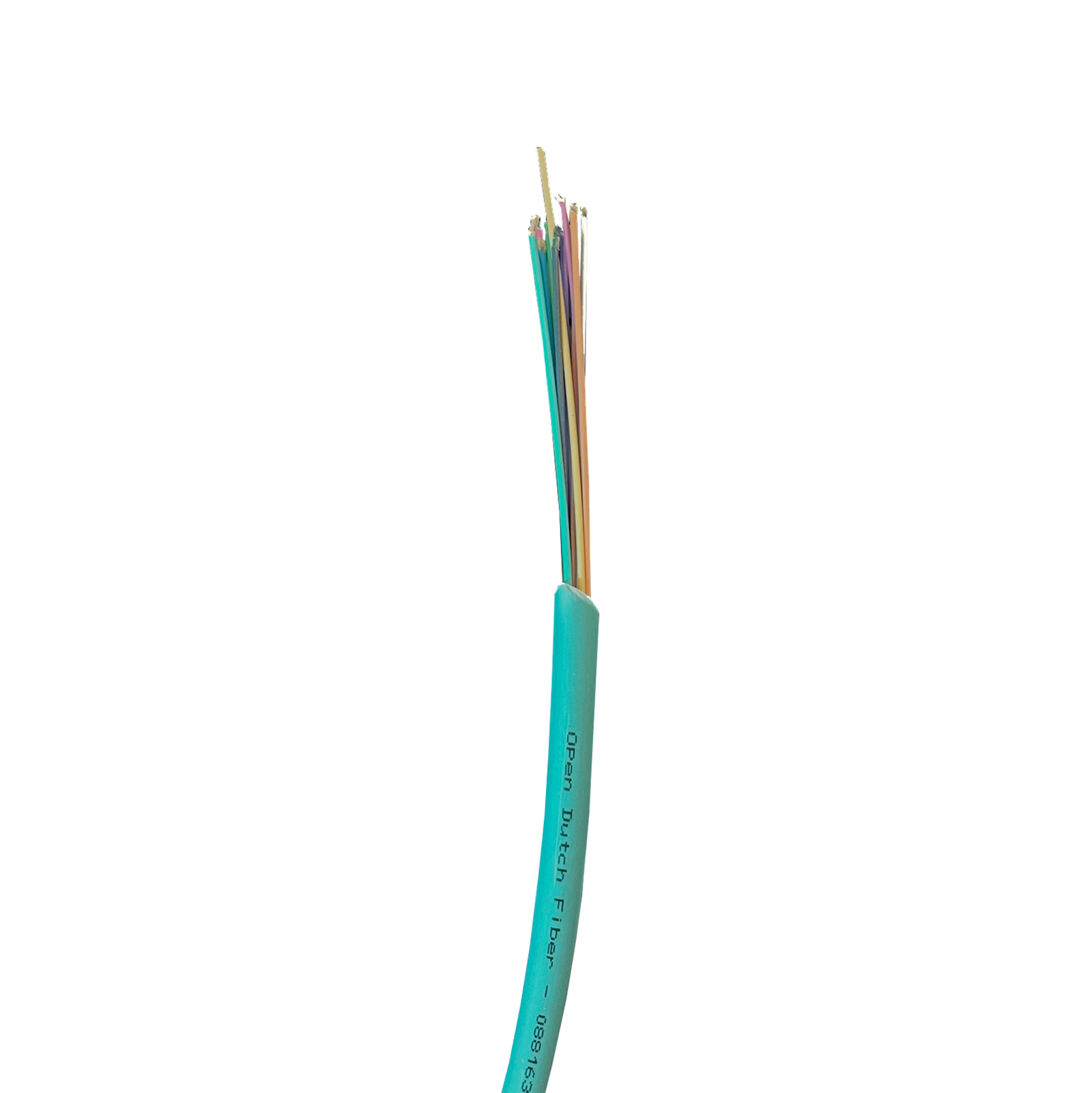 Glasvezelkabel, riser, 48-voudig, 12x4, SM, G.657A1, 250um, 8.0mm, turquoise (ODF)