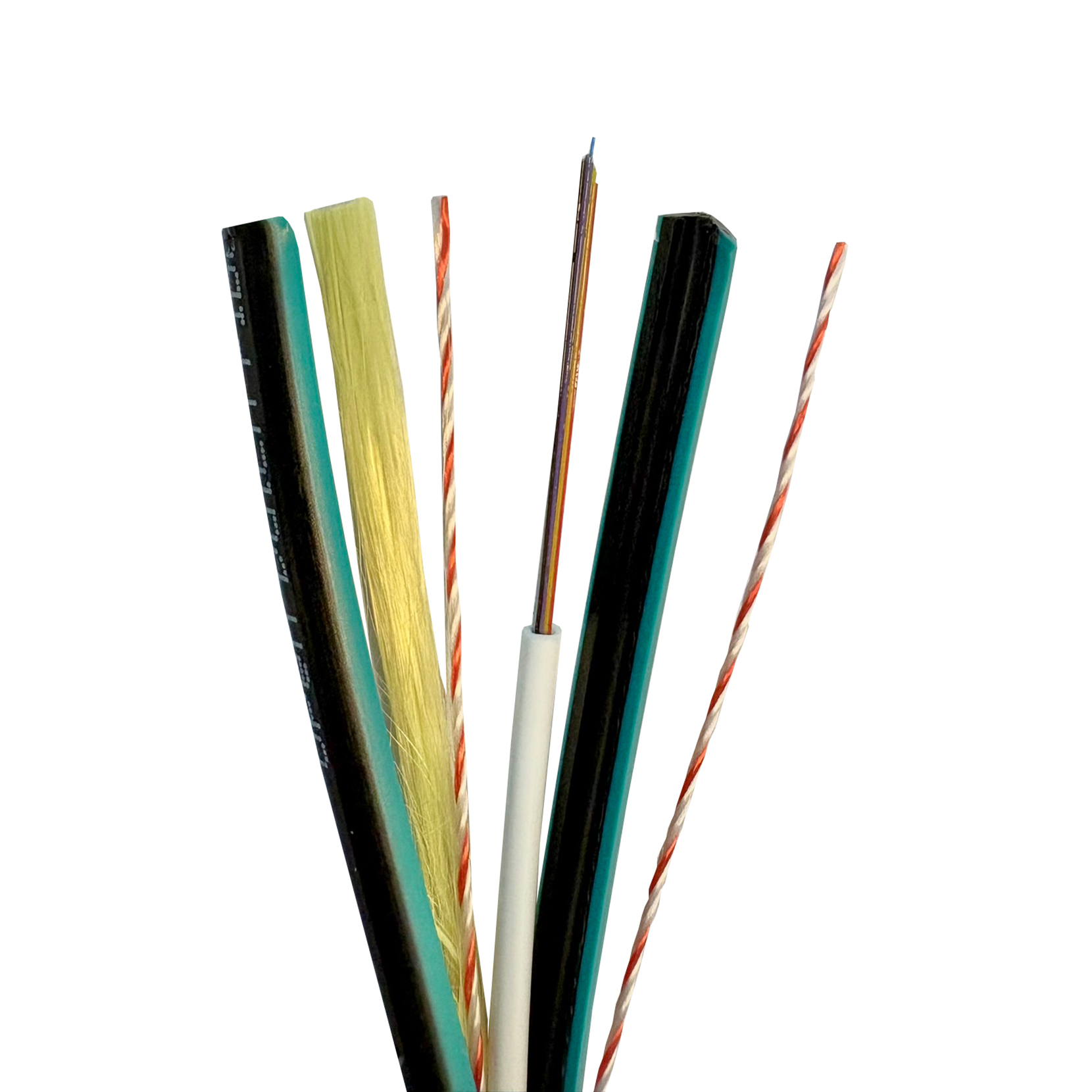 DAC-kabel, 12-voudig, SM, G.657A1, 250um, 5.8mm, zwart/turquoise (ODF)