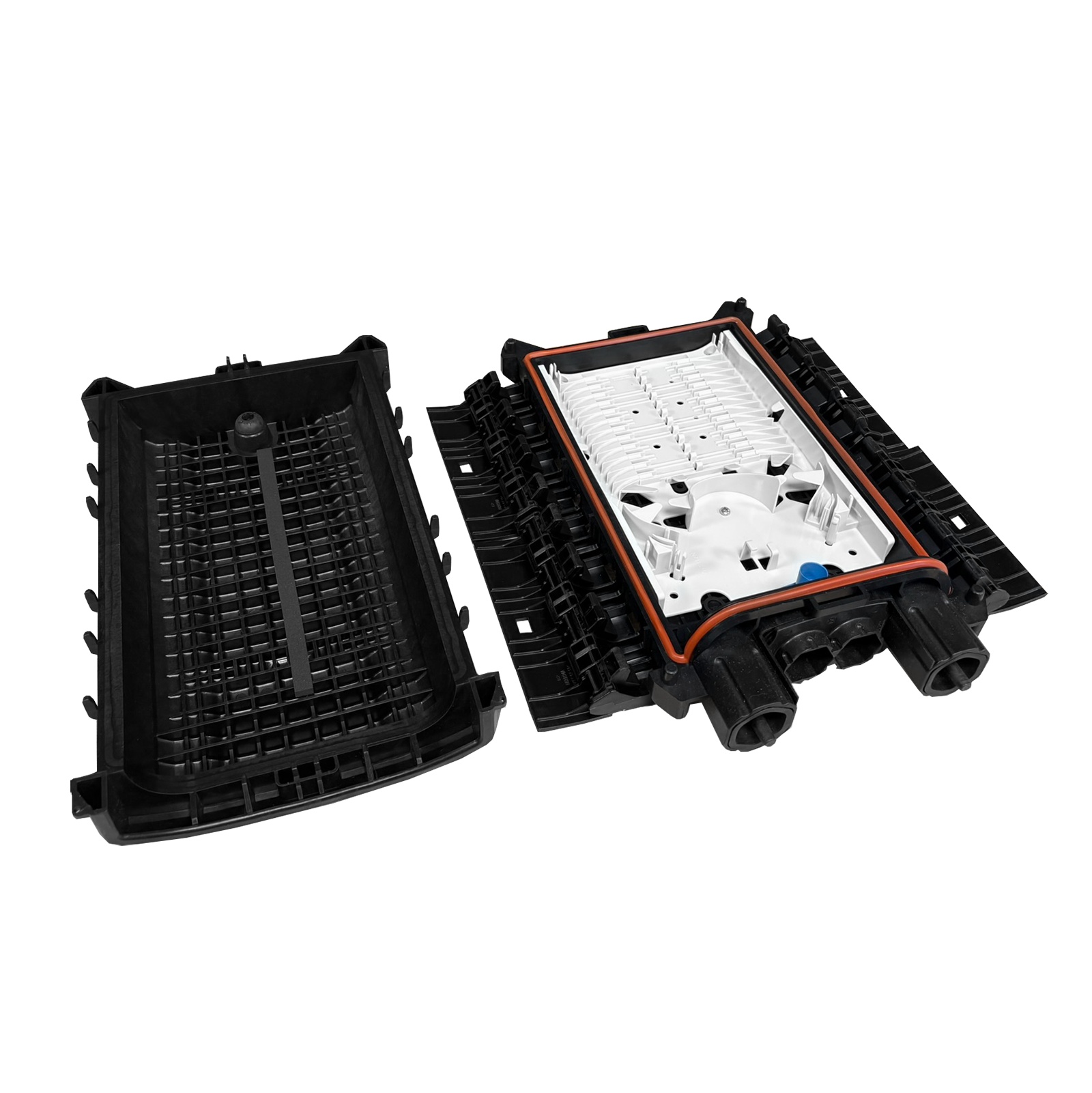 Dôme de protection d'épissures BPEO S1, 1x câble express, 2x câble de dérivation, 12x cassette de soudage, Corning
